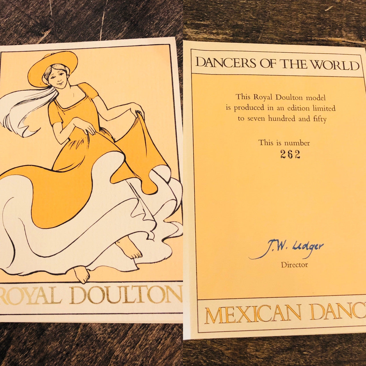 Royal Doulton, Dancers of the World, Mexican Dancer, Mexico, HN 2866, Figurine, Ceramic, Limited Edition, 1979, Peggy Davies, with Certificate