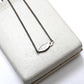 Vintage, Etched, Crystal, Pendant, Sterling Silver Chain, Necklace