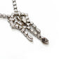 Vintage Silver and White Rhinestone JayFlex Necklace  Close Front