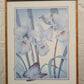 Framed print - airbrush - White Flowers and Butterfly,  Paul Elliot