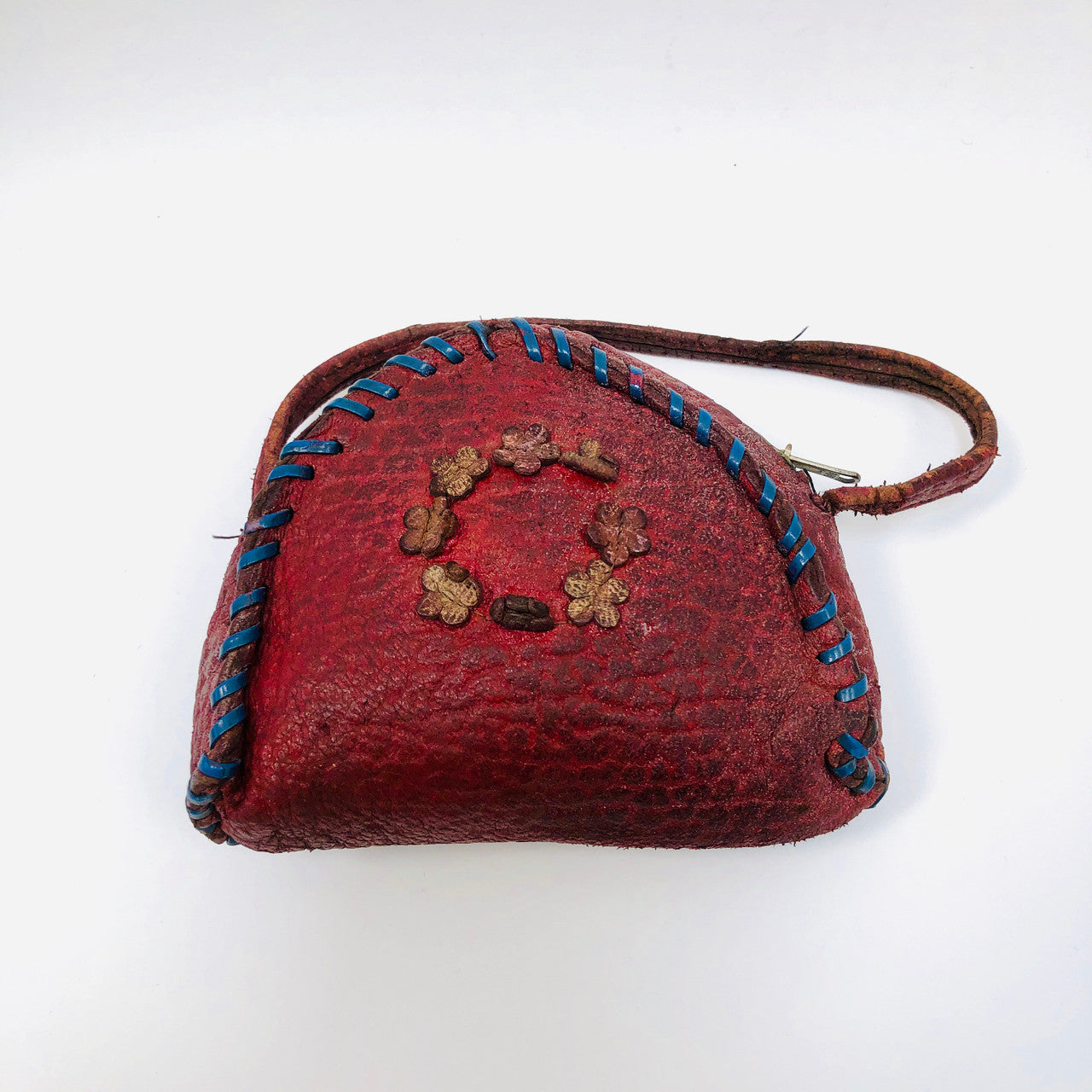 Red, Leather, Small, Child's, Girl's, Purse, Hand Bag, Handbag, Vintage, Antique