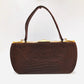 Gold Seal, Vintage, Brown, Corde, Handbag, Hand Bag, American, Purse, Carry-all,