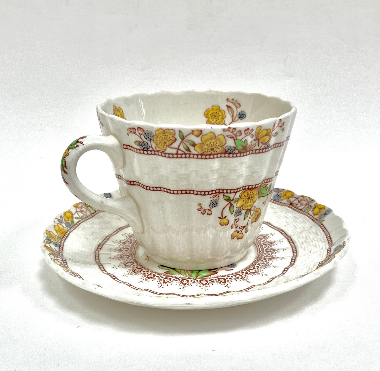 Spode, Copeland, Buttercup, Butter cup, Cup and Saucer, Teacup and Saucer, Tea cup and Saucer, Vintage, Antique