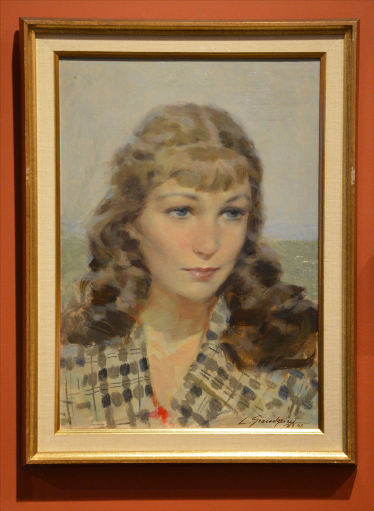 Female portrait, Plaid Top, Lucien Henri Lucien Henri Grandgerard 1880 - 1970