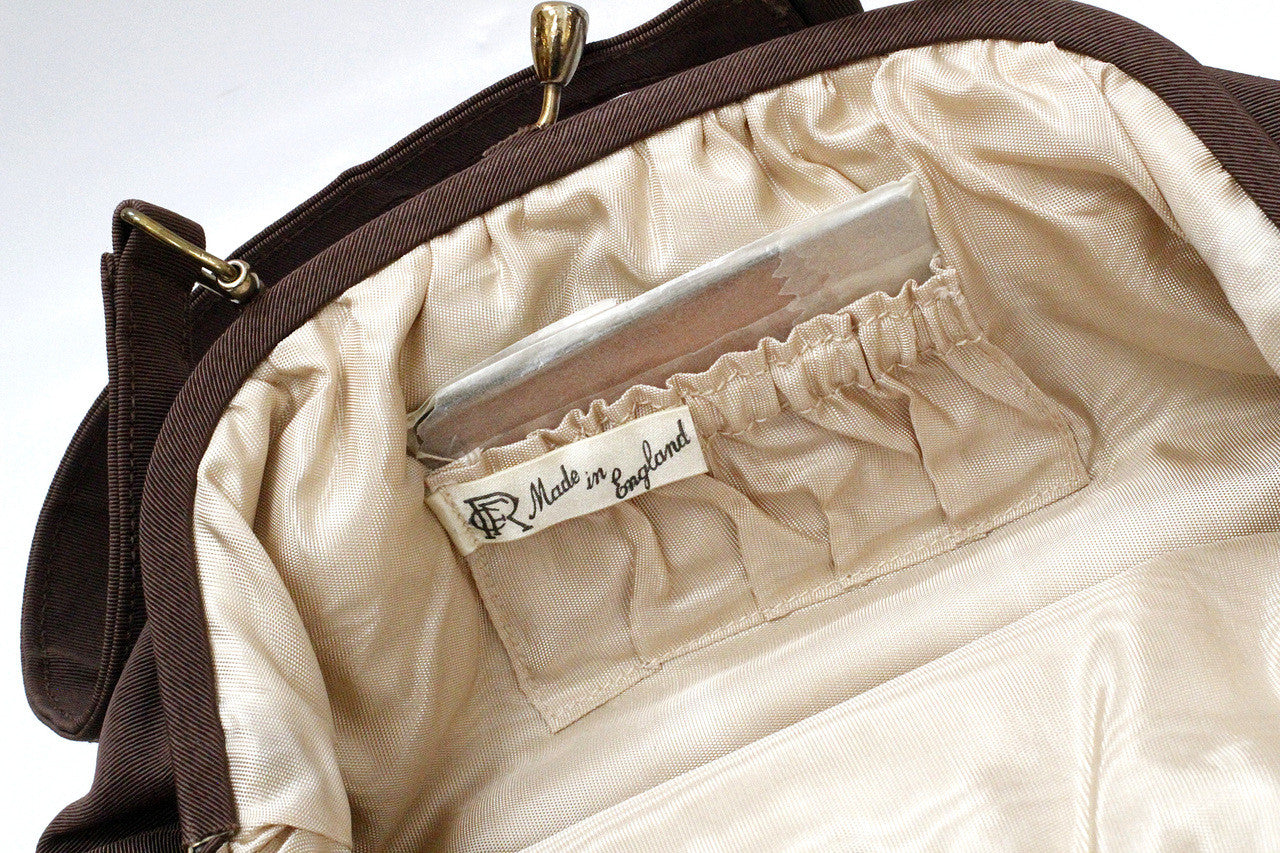 Vintage, Brown, Gold, Handbag , CFR, Made in England