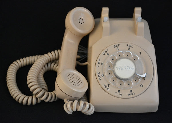 Vintage Beige-Pink Rotary Telephone