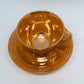 Anchor Hocking, Fire King, Cup and Saucer, Peach Lustre, Glass