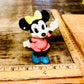 Minnie Mouse, Disney, Ceramic, Figurine, Pink Dress, Polka Dots, Blue Shoes