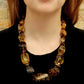 Clear honey amber necklace