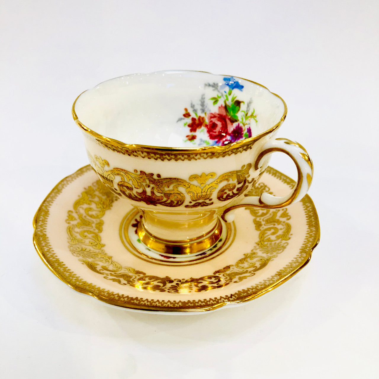 Paragon, Peach, Demitasse, Cup, Saucer, Cup and Saucer, Vintage, Fine Bone China, England, Double Warrant,