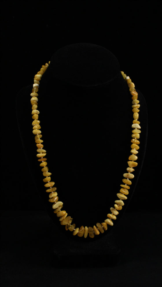 Amber, Butter Amber, Hand Knotted, Necklace