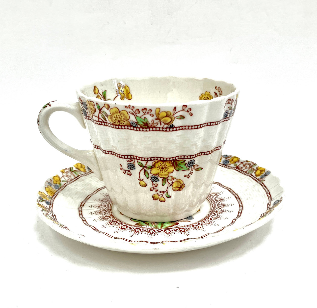 Spode, Copeland, Buttercup, Butter cup, Cup and Saucer, Teacup and Saucer, Tea cup and Saucer, Vintage, Antique