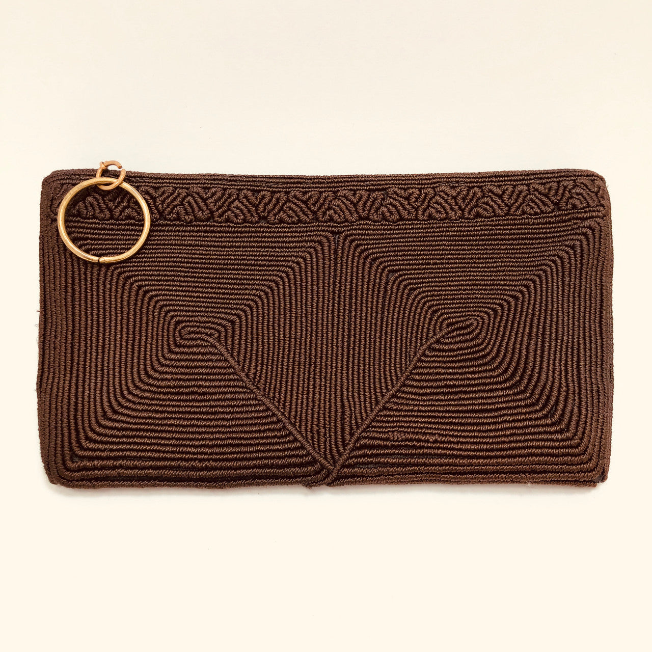 Brown sale clutch purse