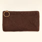 Corde, Brown, Clutch, Hand Bag, Purse, Handbag, Vintage, Brass Zipper
