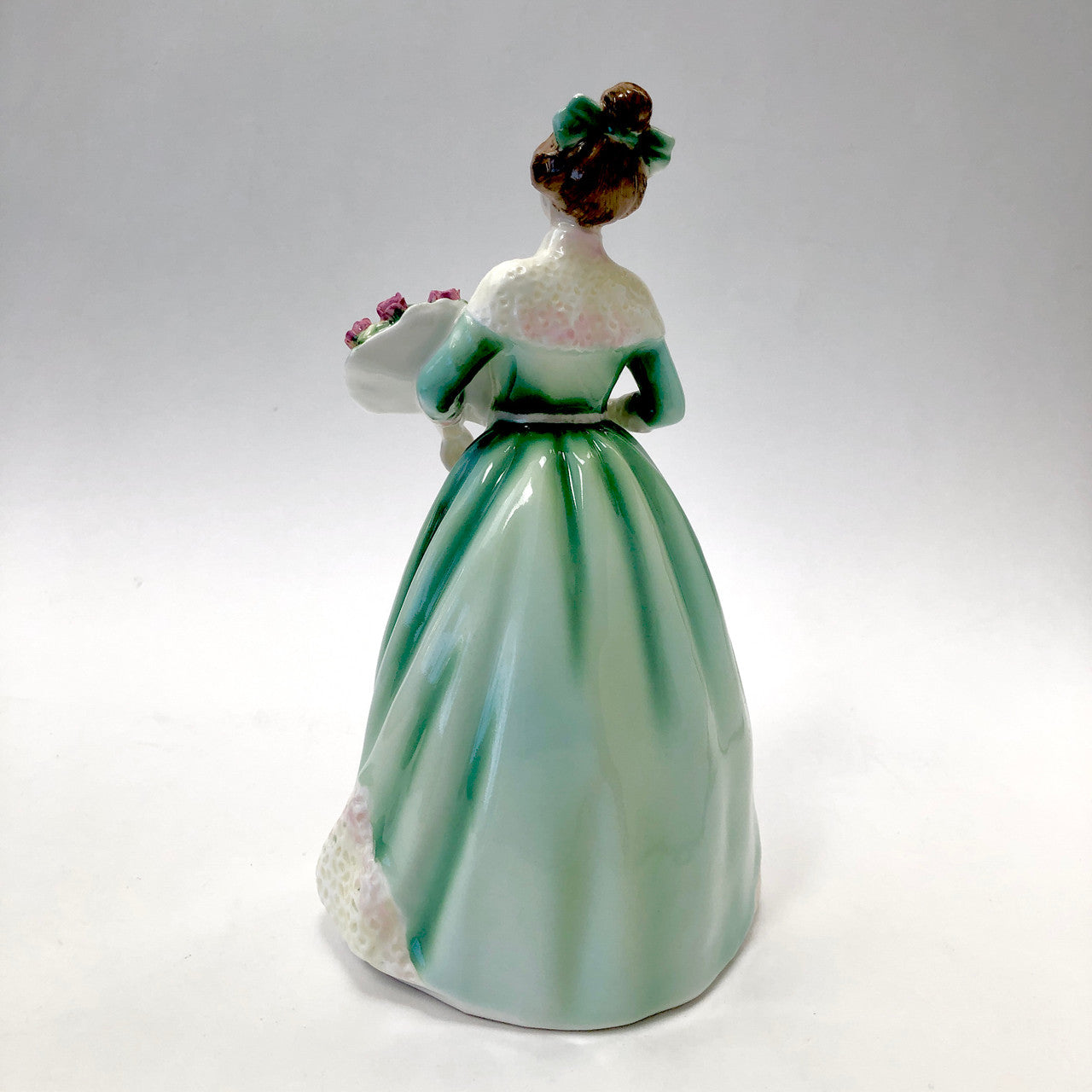 Royal Doulton, Happy Birthday, HN3660, Figurine, Vintage, England, Green, Roses, Lady