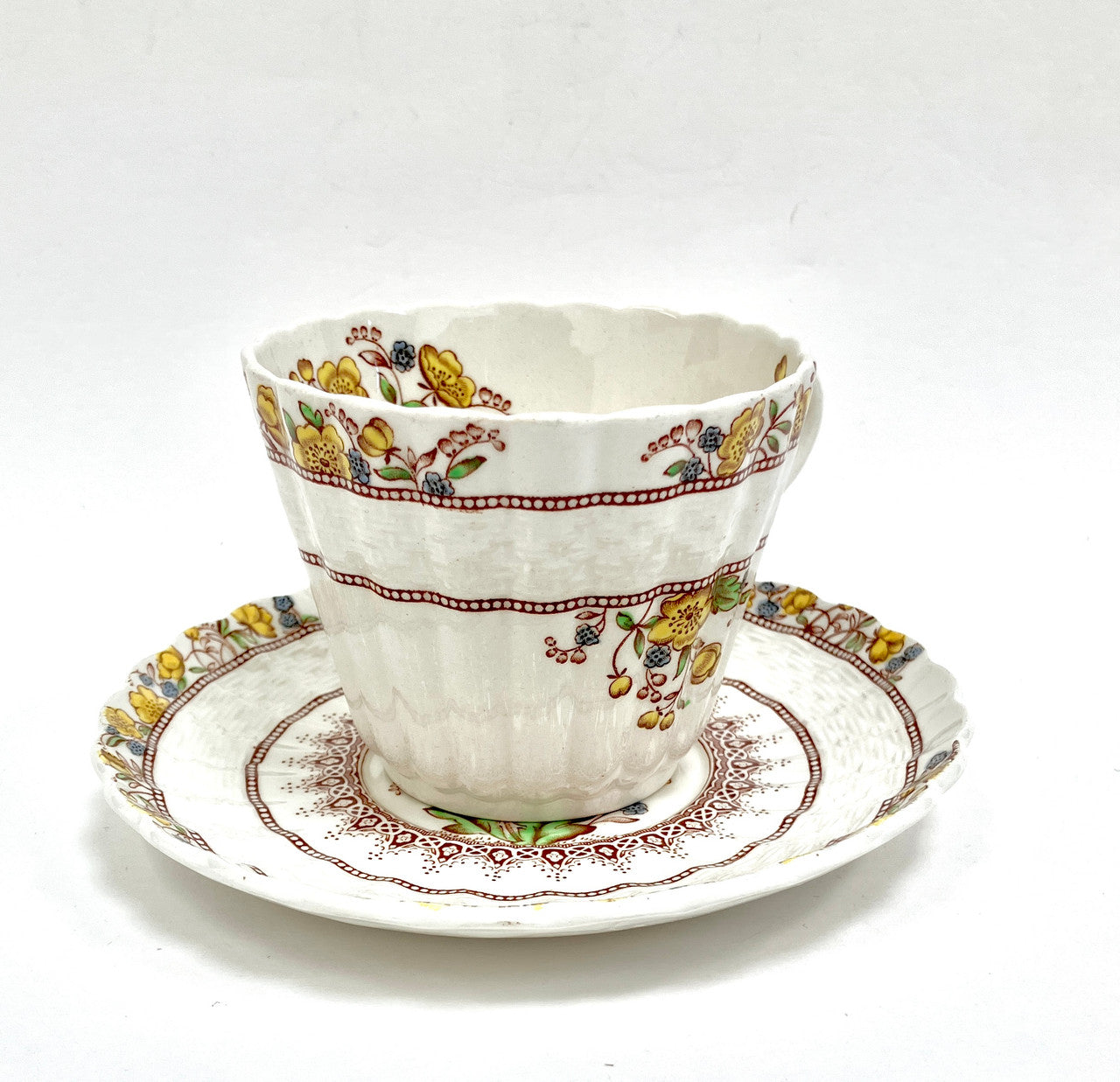 Spode, Copeland, Buttercup, Butter cup, Cup and Saucer, Teacup and Saucer, Tea cup and Saucer, Vintage, Antique